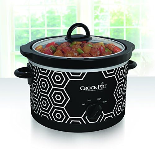 Crock-Pot 4.5 Quart Portable Slow Cooker – Black & White - 0986