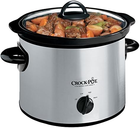 Crock-Pot 3 Quart Manual Slow Cooker – Silver - 8P3T