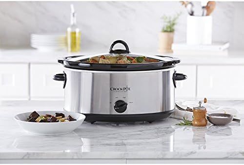 Crock-Pot 7 Quart Oval Manual Slow Cooker – Stainless Steel - 1W9P