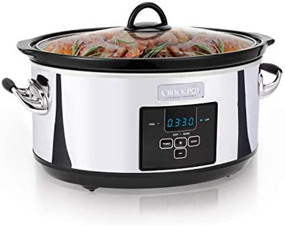Crock-Pot 7 Quart Programmable Slow Cooker – Polished Platinum - WBXR