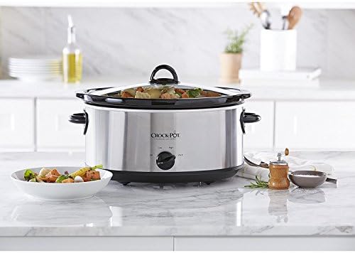 Crock-Pot 7 Quart Oval Manual Slow Cooker – Stainless Steel - 1W9P