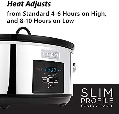 Crock-Pot 7 Quart Programmable Slow Cooker – Polished Platinum - WBXR