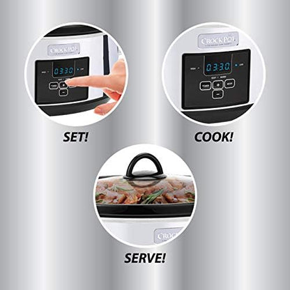 Crock-Pot 7 Quart Programmable Slow Cooker – Polished Platinum - WBXR