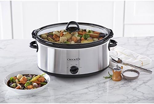 Crock-Pot 7 Quart Oval Manual Slow Cooker – Stainless Steel - 1W9P