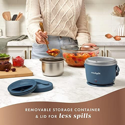 Crock-Pot Electric Lunch Box Food Warmer 20oz – Faded Blue - 77G7