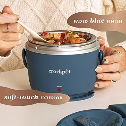 Crock-Pot Electric Lunch Box Food Warmer 20oz – Faded Blue - 77G7
