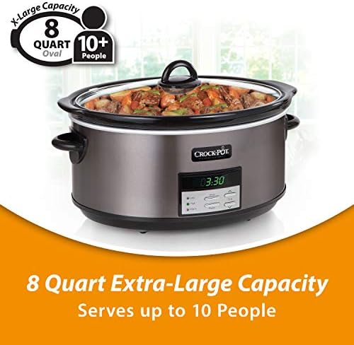 Crock-Pot 8 Quart Programmable Slow Cooker with Auto Warm - JITC