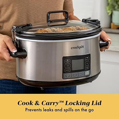Crock-Pot 7 Quart Portable Programmable Slow Cooker with Timer - DP4I