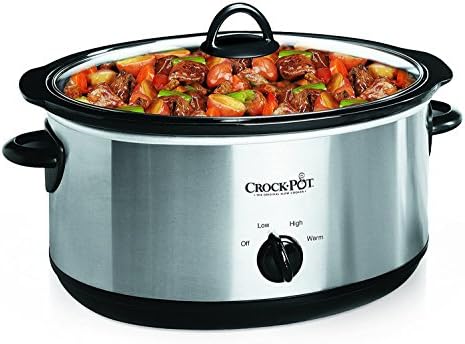 Crock-Pot 7 Quart Oval Manual Slow Cooker – Stainless Steel - 1W9P