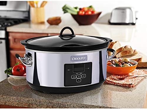 Crock-Pot 7 Quart Programmable Slow Cooker – Polished Platinum - WBXR