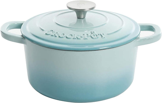 Crock-Pot 3 Quart Enameled Cast Iron Dutch Oven – Aqua - IRO2